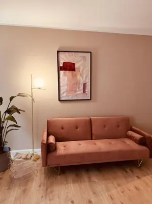 Ein Sitzbereich in der Unterkunft 3 Raum City-Apartment - 5min zum HBF Grupello-1