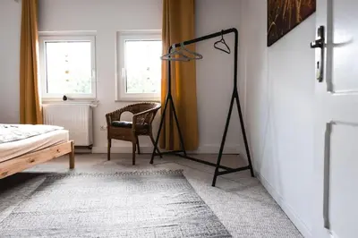 Ein Bett oder Betten in einem Zimmer der Unterkunft Auszeit Altenhorst, Bauernhaus