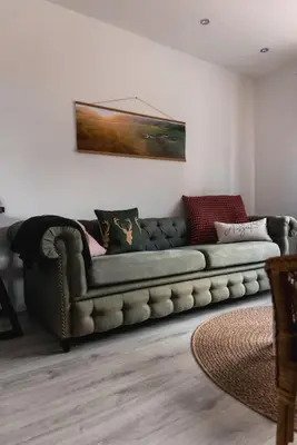 Ein Sitzbereich in der Unterkunft Auszeit Altenhorst, Bauernhaus
