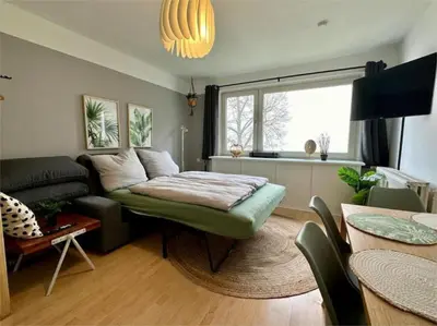 Ein Sitzbereich in der Unterkunft Boho Bliss 2R Apartment Zentral