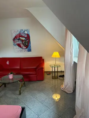 Ein Sitzbereich in der Unterkunft Apartment im Düsseldorfer Norden