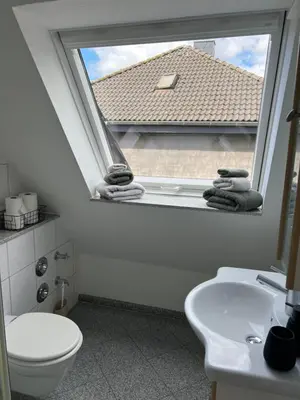 Ein Badezimmer in der Unterkunft Lichtdurchflutetes Appartement im zentralen Ruhrgebiet
