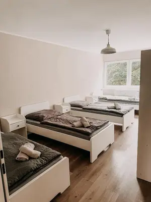 Ein Bett oder Betten in einem Zimmer der Unterkunft Wohnen im Ländereck! Essen-Mülheim-Oberhausen! BS2L