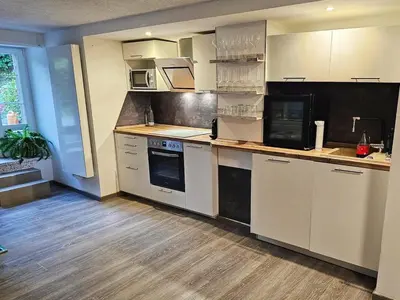 Küche/Küchenzeile in der Unterkunft 2 Zimmer Apartment am Zoo mit Garten