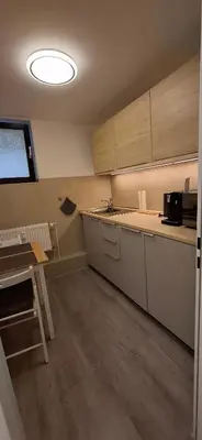 Küche/Küchenzeile in der Unterkunft Ferienwohnung Unterrath