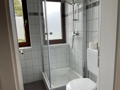 Ein Badezimmer in der Unterkunft Gästeappartement Ratingen-Hösel