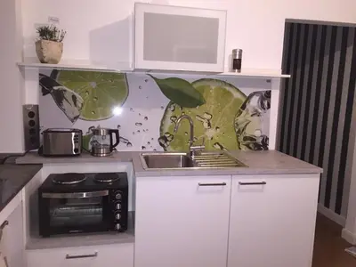 Küche/Küchenzeile in der Unterkunft Gästeappartement Ratingen-Hösel
