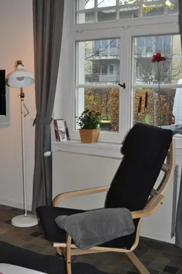 Ein Sitzbereich in der Unterkunft Appartement Hundackerweg