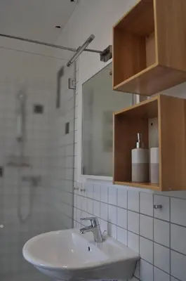 Ein Badezimmer in der Unterkunft Appartement Hundackerweg