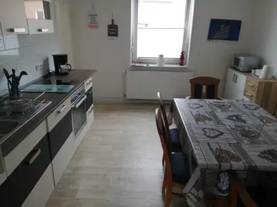 Küche/Küchenzeile in der Unterkunft Nordwind