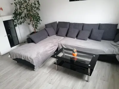Ein Sitzbereich in der Unterkunft Nordwind