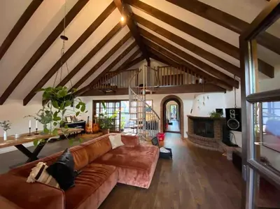 Ein Sitzbereich in der Unterkunft Loft in ruhiger Lage mit Blick ins Grüne