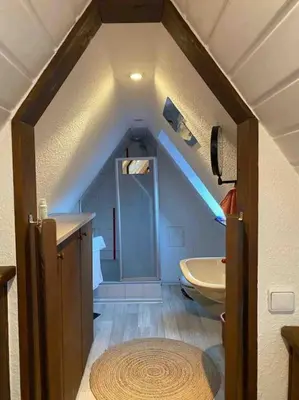 Ein Badezimmer in der Unterkunft Loft in ruhiger Lage mit Blick ins Grüne