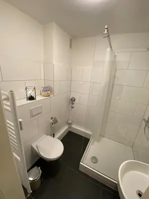 Ein Badezimmer in der Unterkunft Wohnglück 3