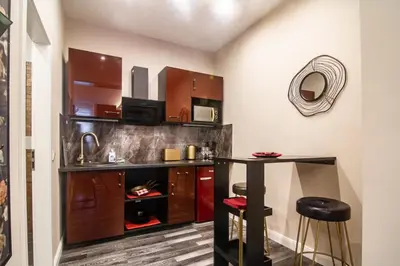 Küche/Küchenzeile in der Unterkunft 3 Äpfel Design Apartments