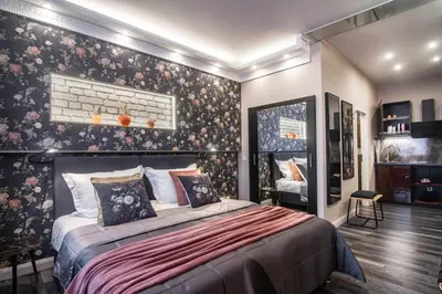 Ein Bett oder Betten in einem Zimmer der Unterkunft 3 Äpfel Design Apartments