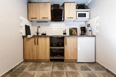 Küche/Küchenzeile in der Unterkunft 3 Äpfel Design Apartments