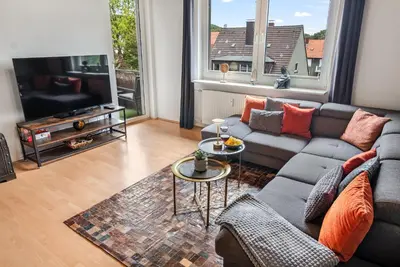 TV/Unterhaltungsangebot in der Unterkunft NEU Ruhige und gemütliche Wohnung mit Balkon