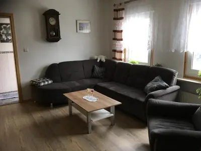 Ein Sitzbereich in der Unterkunft Ferienhaus Pacco