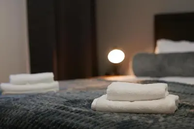 Ein Bett oder Betten in einem Zimmer der Unterkunft SANO - Hagen - Ascheroth