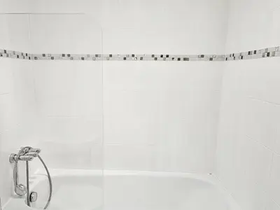 Ein Badezimmer in der Unterkunft 3 Zimmer Apartment mit Balkon