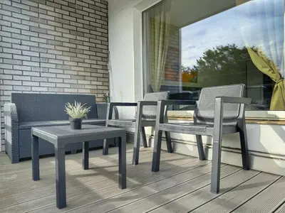 Ein Balkon oder eine Terrasse in der Unterkunft 3 Zimmer Apartment mit Balkon