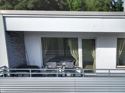 Ein Balkon oder eine Terrasse in der Unterkunft 3 Zimmer Apartment mit Balkon