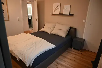 Ein Bett oder Betten in einem Zimmer der Unterkunft stylish, cozy, close to nature