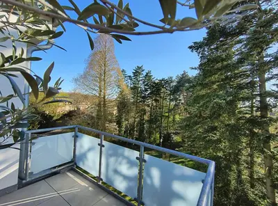 Ein Balkon oder eine Terrasse in der Unterkunft Modernes Apartment Melia