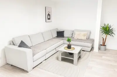 Ein Sitzbereich in der Unterkunft Sonnenglanz Wohnung auf der Vierten