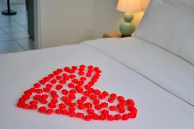 Ein Bett oder Betten in einem Zimmer der Unterkunft Romantic and Elegant 2-room apartment Wuppertal City Center Love Suite