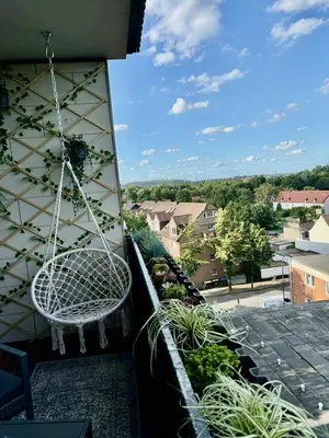 Ein Balkon oder eine Terrasse in der Unterkunft SuperSuite2 BohoApartment Balkon