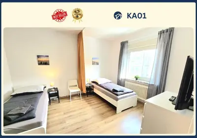 Ein Bett oder Betten in einem Zimmer der Unterkunft -CS24- 4 rooms apartment with balcony - KA01