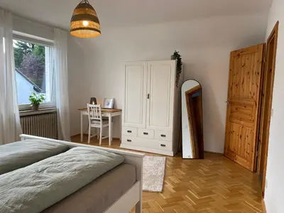 Ein Bett oder Betten in einem Zimmer der Unterkunft Großzügiger Komfort direkt am Waldrand