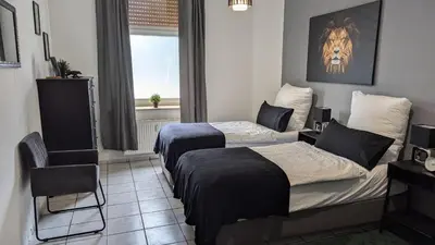 Ein Bett oder Betten in einem Zimmer der Unterkunft Gemütliche Wohnung mit Parkplatz
