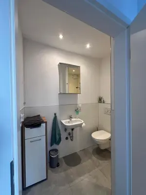 Ein Badezimmer in der Unterkunft Waldnest
