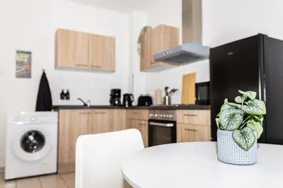 Küche/Küchenzeile in der Unterkunft CosyHomes24 - Centrally with parking space - HA01