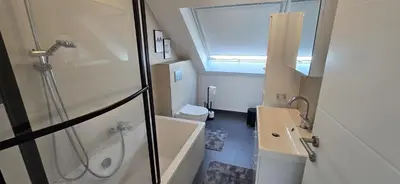 Ein Badezimmer in der Unterkunft Wohnung Düsseldorf Ratingen nähe Messe Flughafen Uni Essen