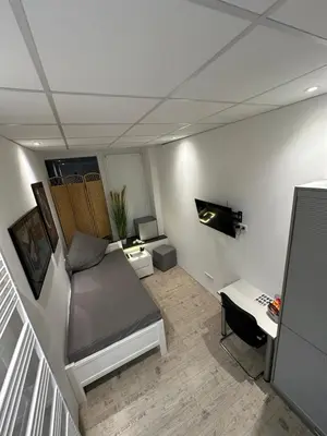 Ein Sitzbereich in der Unterkunft My Home Hostel Deluxe Lüdinghausen