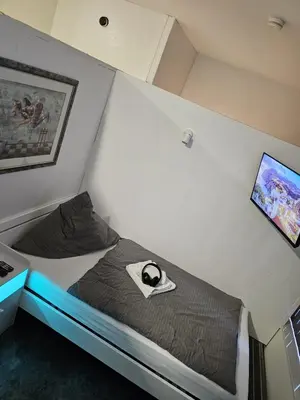 Ein Bett oder Betten in einem Zimmer der Unterkunft My Home Hostel Lüdinghausen