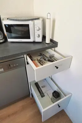 Küche/Küchenzeile in der Unterkunft Stilvolles Loft am Uni-Campus 1,2km zum Audimax