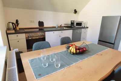Küche/Küchenzeile in der Unterkunft Stilvolles Loft am Uni-Campus 1,2km zum Audimax