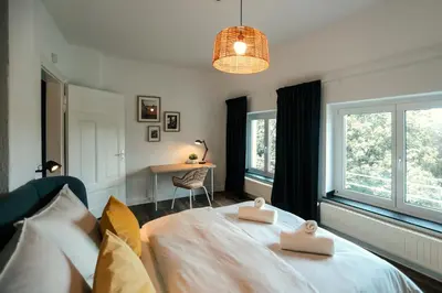 Ein Bett oder Betten in einem Zimmer der Unterkunft Domblick 2 I Balkon I Parkplatz I Nähe Veltins-Arena