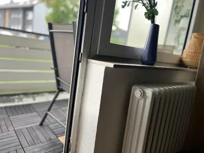Ein Balkon oder eine Terrasse in der Unterkunft Dortmunder Erdgeschoss-Luxusloft mit großen Balkon, Netflix und 250 Mbytes Highspeed Wifi