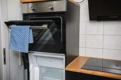 Küche/Küchenzeile in der Unterkunft Dortmunder Erdgeschoss-Luxusloft mit großen Balkon, Netflix und 250 Mbytes Highspeed Wifi