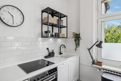 Küche/Küchenzeile in der Unterkunft Top Wohnung-Neu-20 min nach Düsseldorf