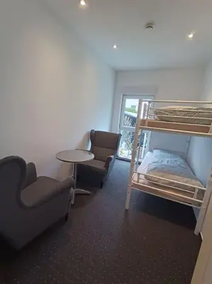 Ein Bett oder Betten in einem Zimmer der Unterkunft Big comfort Bungalow incl Carcharger