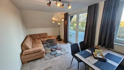 Ein Sitzbereich in der Unterkunft Gästehaus Grunewald Bed & Breakfast