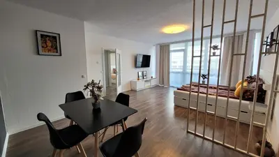 Grundriss der Unterkunft 2-Zimmer 4 Person, Balkon, Parkplatz
