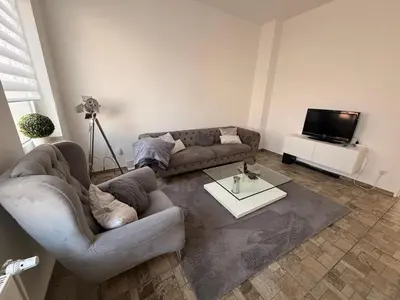 Ein Sitzbereich in der Unterkunft Ferien Monteur Haus C&M
